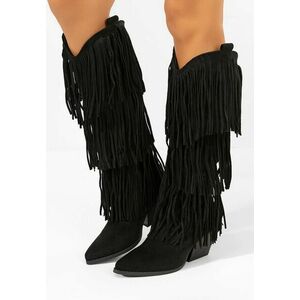 Cizme cowboy dama Rosila negre imagine