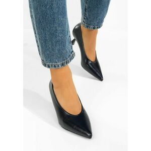 Pantofi cu toc subtire Glacia navy imagine