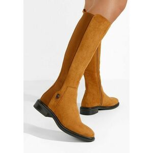 Cizme cu toc mic Ariana camel imagine