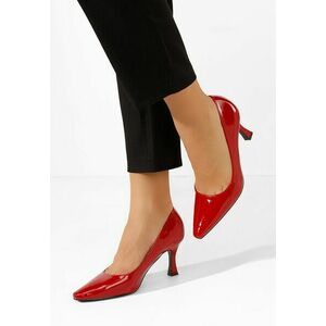 Pantofi cu toc subtire Hayley rosii imagine