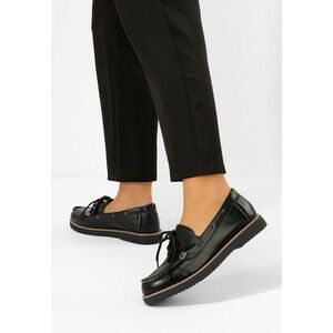 Pantofi casual dama Belvesa negri imagine