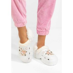 Saboti dama cu platforma Aldeva albi imagine