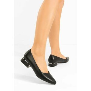 Pantofi cu toc mic Conrada negri imagine