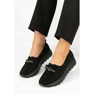 Pantofi casual dama Daffy negri imagine