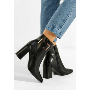 Botine cu toc gros Penagria negre imagine