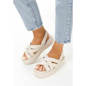 Sandale cu talpa groasa Ventana bej imagine