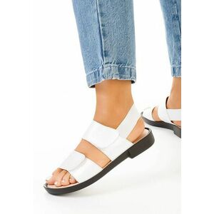 Sandale dama piele albe Galaroza imagine