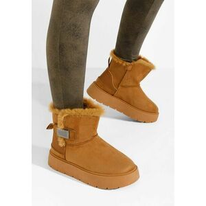 Cizme tip ugg Natosha camel imagine