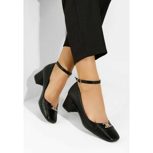 Pantofi cu toc gros Deeanna negri imagine