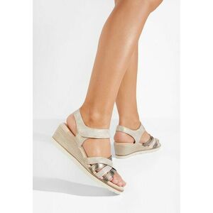 Sandale cu platforma Morgane bej imagine