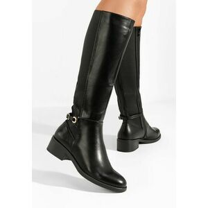 Cizme cu toc mic Corrine negre imagine