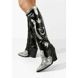 Cizme cu toc Frusina negre imagine