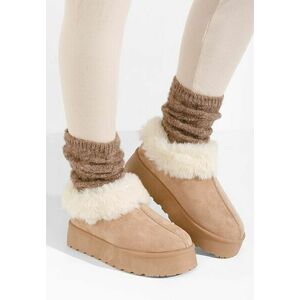 Saboti dama cu platforma Cozy kaki imagine