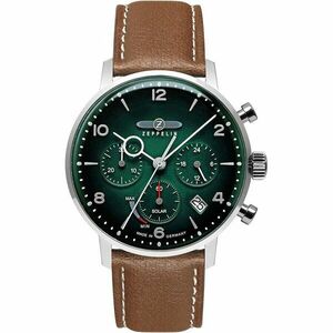 Ceas Zeppelin Zeppelin 8086-4N Hindenburg LZ129 Chronograph Mens Watch Solar 41mm 5ATM imagine