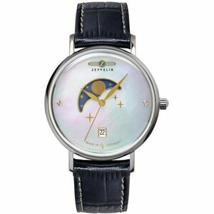 Ceas Zeppelin Zeppelin 7133-3 Ladies Watch Luna Moon Phase 36mm 5ATM imagine