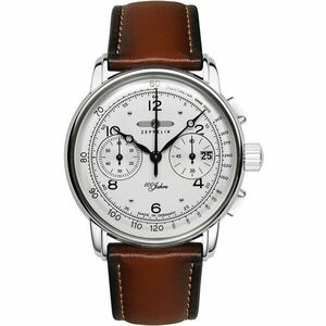 Ceas Zeppelin Zeppelin 8676-1 Chronograph 100 Years Zeppelin Mens Watch 42mm 5ATM imagine