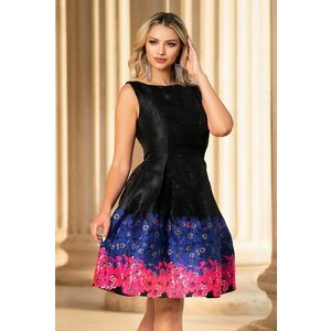 Rochie MBG de ocazie neagra cu broderie florala imagine