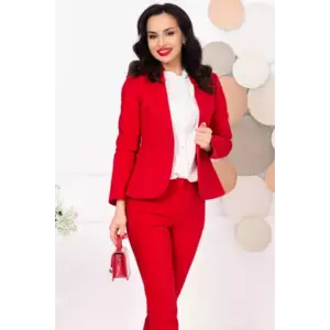 Sacou dama office elegant rosu cambrat imagine