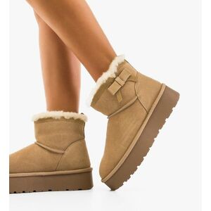 Cizme tip Ug Fondy Bej imagine