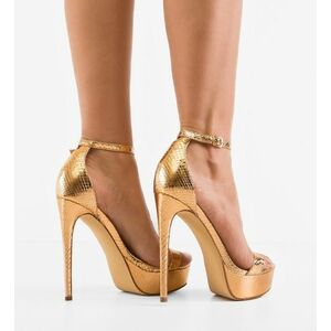 Sandale dama Alaram Aurii 4 imagine