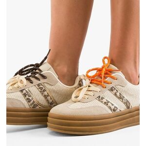 Sneakers dama Boomby Bej imagine