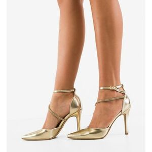 Pantofi stiletto dama Levvy Aurii imagine