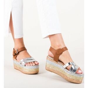 Sandale Rojas Argintii imagine