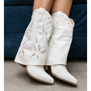 Cizme dama Kahhert Albe imagine