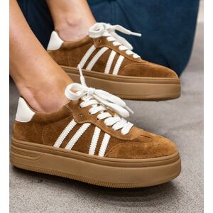 Sneakers dama Dasy Camel imagine