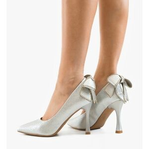 Pantofi stiletto dama Nenyz Argintii imagine