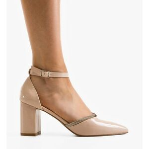 Pantofi dama cu toc Delores Beige imagine