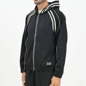 Bluza cu fermoar EA7 TRAIN LOGO SERIES M TAPE HOODIE FZ PA imagine