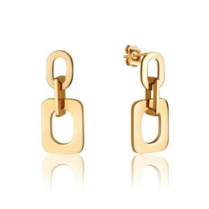 Cercei drop de otel inoxidabil - Auriu imagine