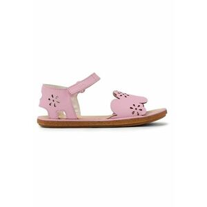 Sandale de piele cu perforatii Miko 719 - Roz imagine