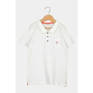 Tricou polo cu logo discret - Alb imagine