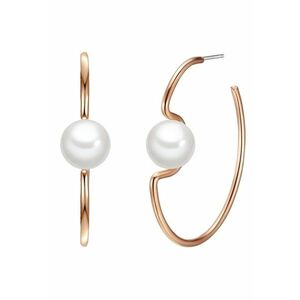 Cercei de aur de 14K filat - decorati cu perle - Auriu rose imagine