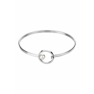 Bratara rigida cu perla - Argintiu imagine