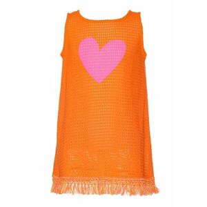 Rochie de plasa cu inimi - Portocaliu imagine