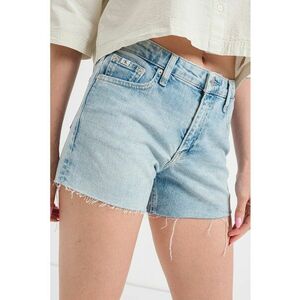 Blugi scurti slim fit - Albastru pastel imagine