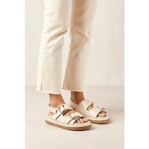 Sandale de piele cu velcro Harper - Alb fildes imagine