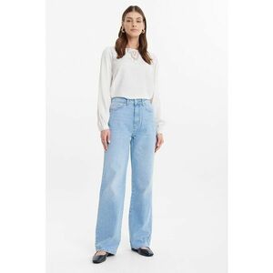 Blugi cu talie inalta - Albastru deschis imagine