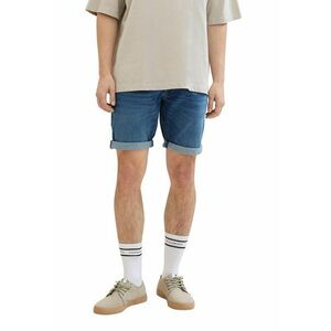 Bermude uni de denim - Albastru inchis imagine