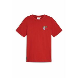 Tricou de bumbac cu decolteu la baza gatului - Rosu imagine