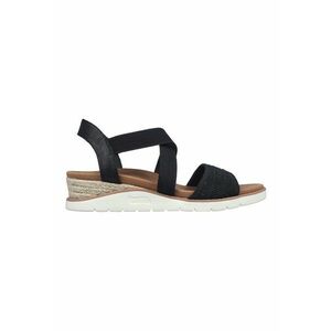 Sandale-espadrile wedge Arch Fit Beach Kiss - Negru imagine