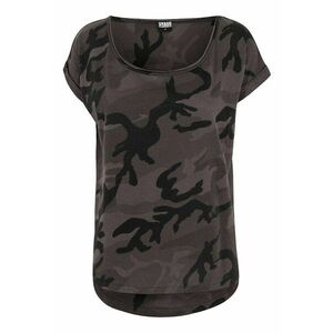 Tricou cu imprimeu camuflaj - Negru/Grej imagine