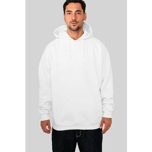 Hanorac cu buzunar kangaroo - Alb imagine