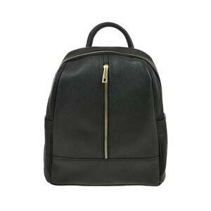 Rucsac de piele cu buzunare exterioare - Negru imagine