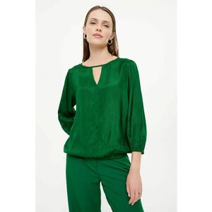 Bluza cu decupaj frontal - Verde imagine