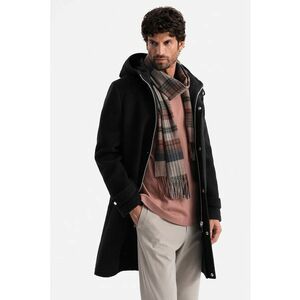 Palton cu gluga si fermoar - Negru imagine