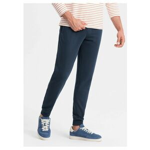 Pantaloni lungi sport OM-PABS-0174 - Barbati - Joggers - Albastru inchis imagine